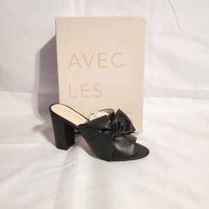 NEW Avec Les Filles Marie Block Heels Black